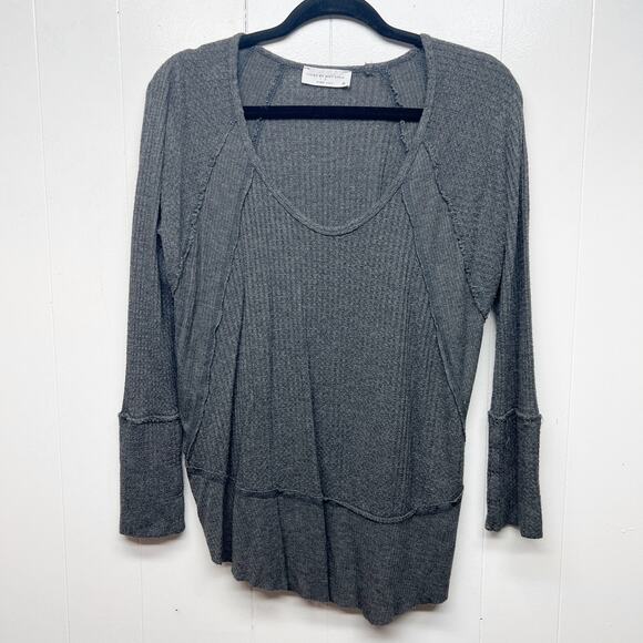 Living My Best Style X Pink Lily Bohemian Waffle Knit Womens Thermal Size Medium - Picture 1 of 11